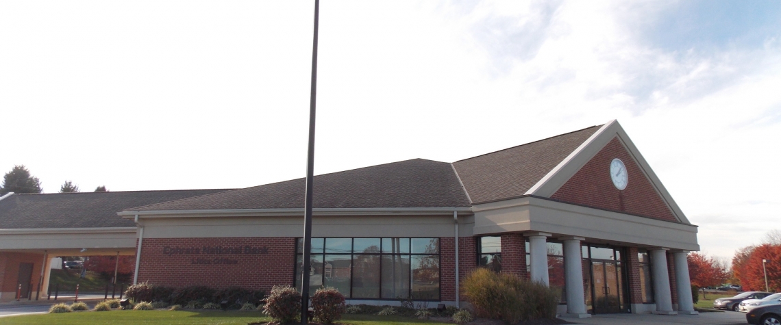 Exterior image of the Ephrata National Bank in the Lititz PA location