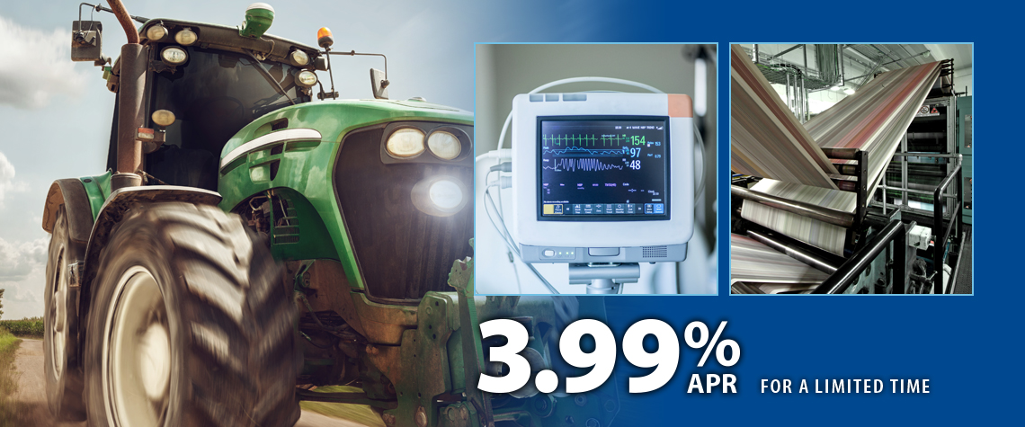 New Equipment Finance 3.99% rate for a limited time