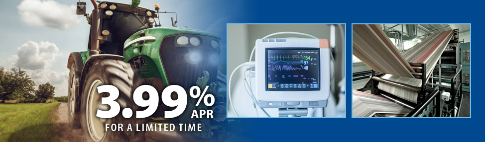 3.99% special rate for equipment finance