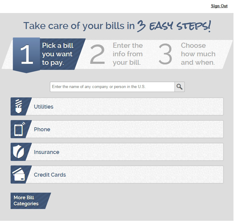 Bill Pay site