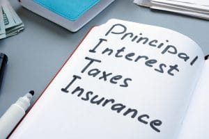 PITI principal, interest, taxes and insurance written by hand.