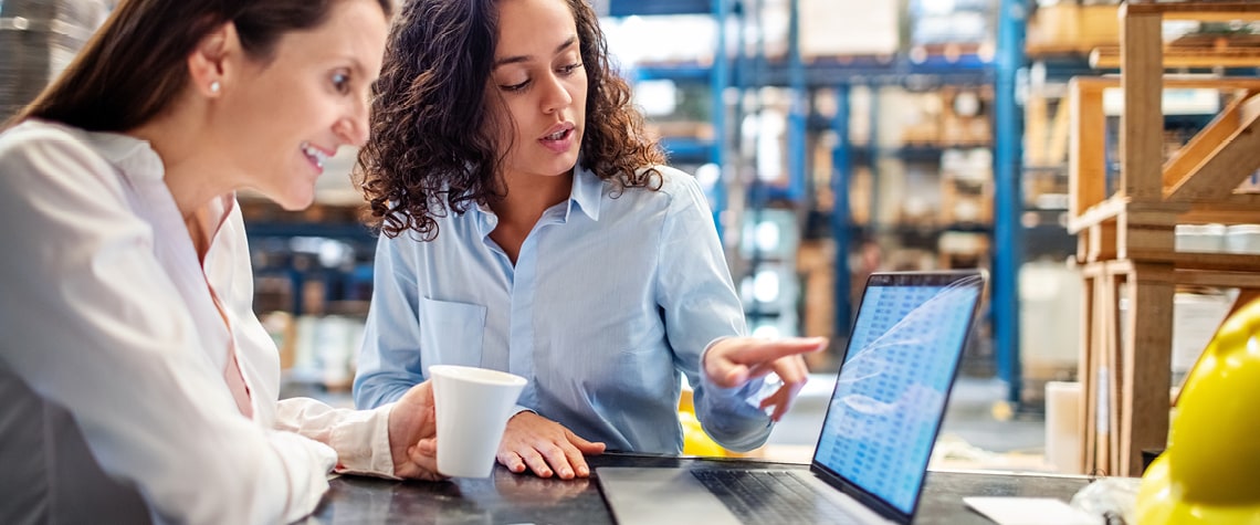 Women looking at laptop