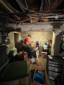 Intern volunteering